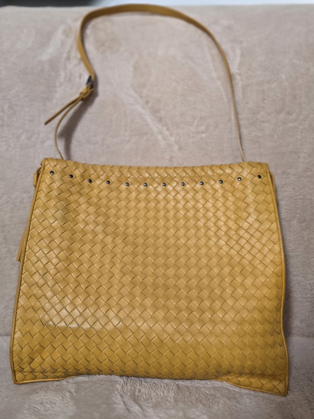 Bottega Veneta Intrecciato leather shoulder bag Yellow